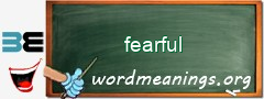 WordMeaning blackboard for fearful